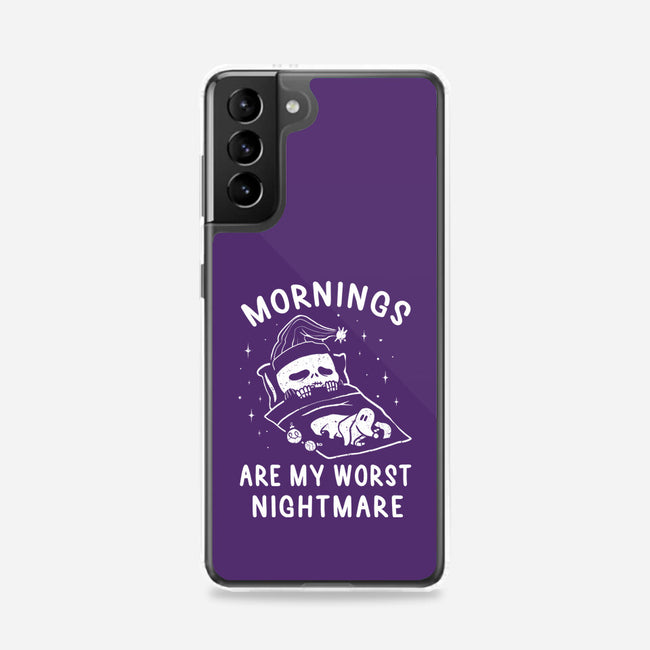 Mornings Are My Worst Nightmare-samsung snap phone case-eduely