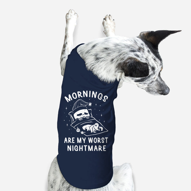 Mornings Are My Worst Nightmare-dog basic pet tank-eduely