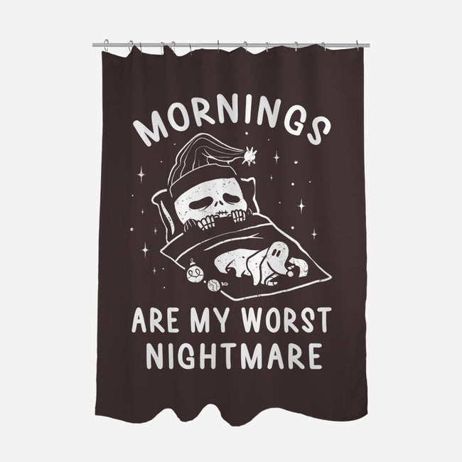 Mornings Are My Worst Nightmare-none polyester shower curtain-eduely
