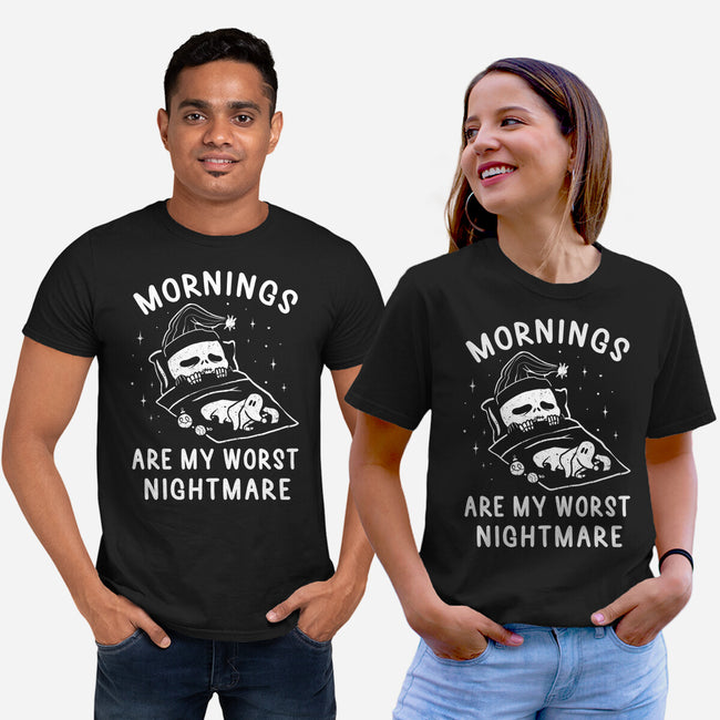 Mornings Are My Worst Nightmare-unisex basic tee-eduely