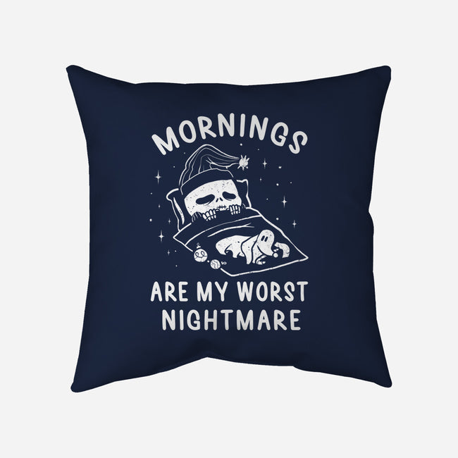Mornings Are My Worst Nightmare-none removable cover w insert throw pillow-eduely