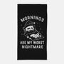 Mornings Are My Worst Nightmare-none beach towel-eduely