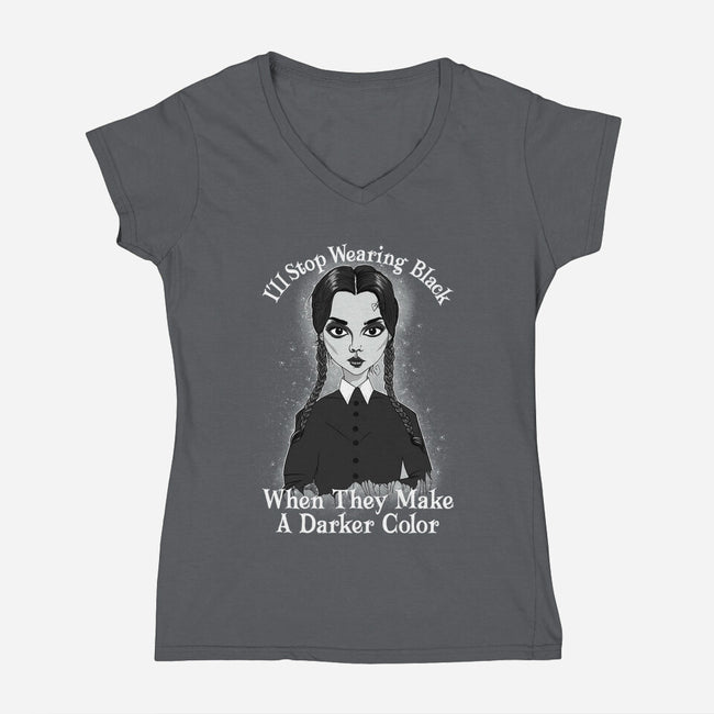 Do You Always Wear Black?-womens v-neck tee-SeamusAran