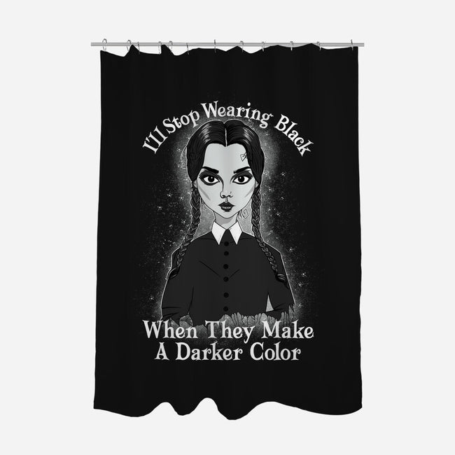 Do You Always Wear Black?-none polyester shower curtain-SeamusAran