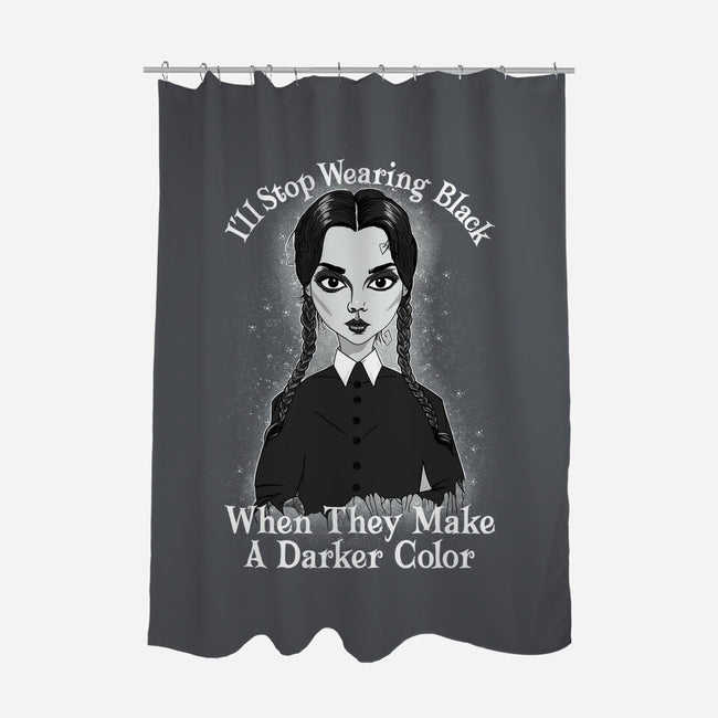 Do You Always Wear Black?-none polyester shower curtain-SeamusAran