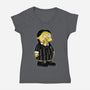 Hands Free-womens v-neck tee-Raffiti