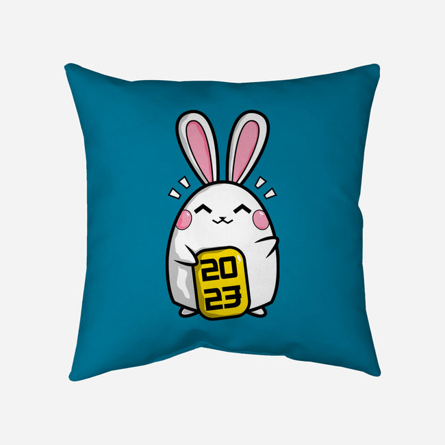 Lucky Bunny 2023-none removable cover w insert throw pillow-krisren28