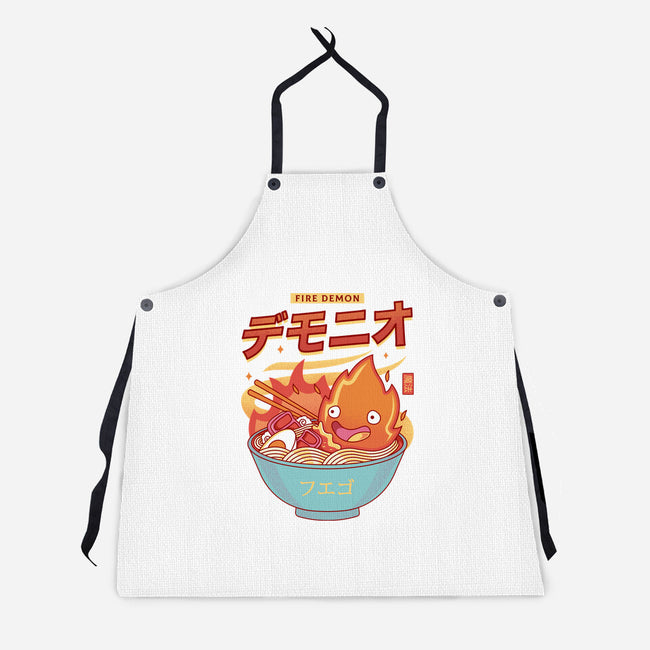 The Fire Demon Ramen-unisex kitchen apron-Logozaste