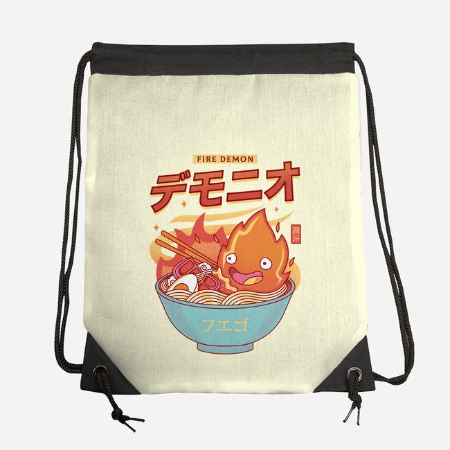 The Fire Demon Ramen-none drawstring bag-Logozaste