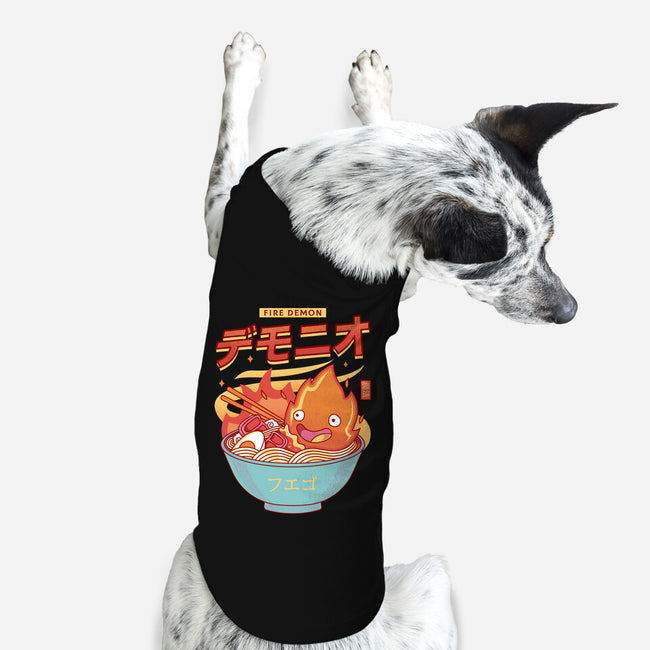 The Fire Demon Ramen-dog basic pet tank-Logozaste