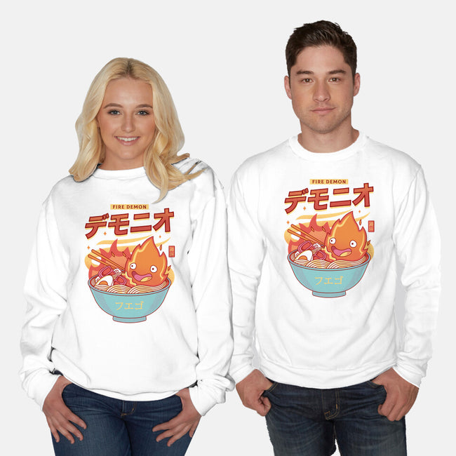 The Fire Demon Ramen-unisex crew neck sweatshirt-Logozaste