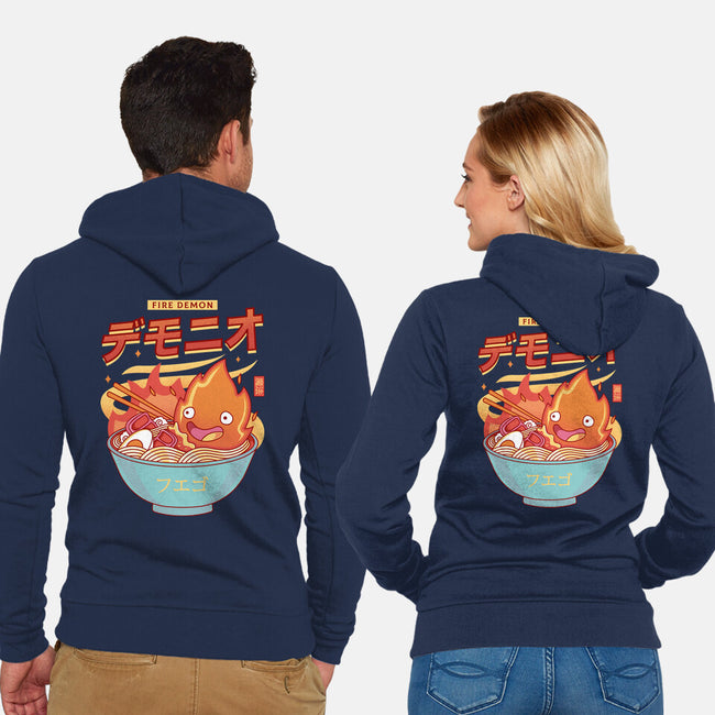 The Fire Demon Ramen-unisex zip-up sweatshirt-Logozaste