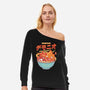 The Fire Demon Ramen-womens off shoulder sweatshirt-Logozaste