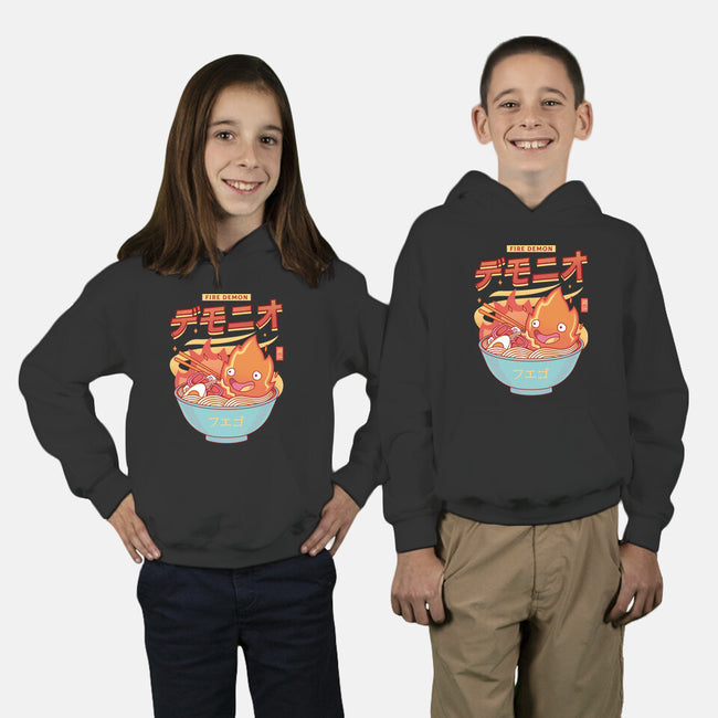The Fire Demon Ramen-youth pullover sweatshirt-Logozaste