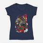 Sith Samurai-womens v-neck tee-Guilherme magno de oliveira