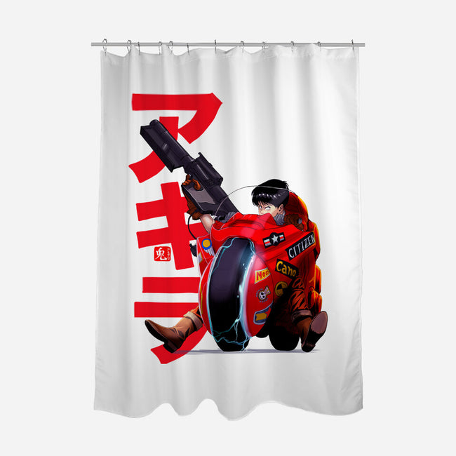 Biker-none polyester shower curtain-ArchiriUsagi