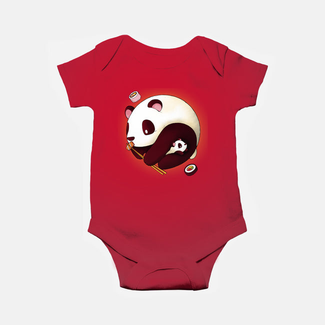 Panda Yin Yang-baby basic onesie-Vallina84