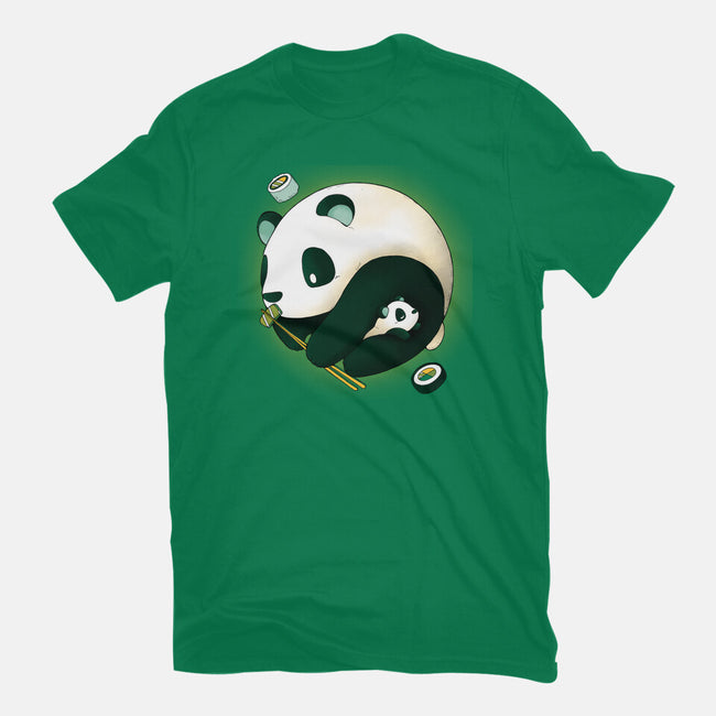 Panda Yin Yang-womens basic tee-Vallina84