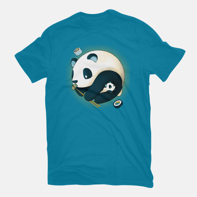 Panda Yin Yang-womens fitted tee-Vallina84