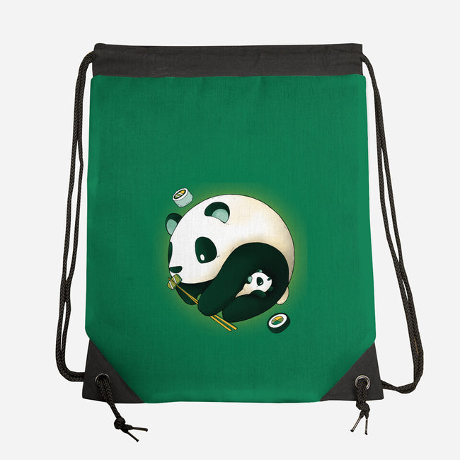 Panda Yin Yang-none drawstring bag-Vallina84