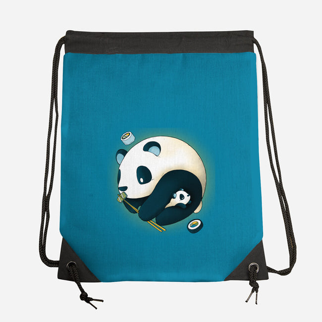 Panda Yin Yang-none drawstring bag-Vallina84