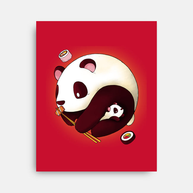 Panda Yin Yang-none stretched canvas-Vallina84