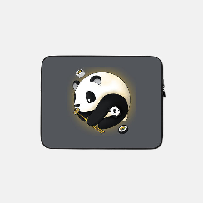 Panda Yin Yang-none zippered laptop sleeve-Vallina84