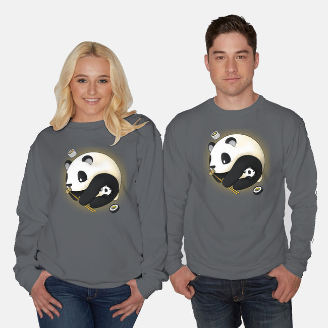 Panda Yin Yang-unisex crew neck sweatshirt-Vallina84