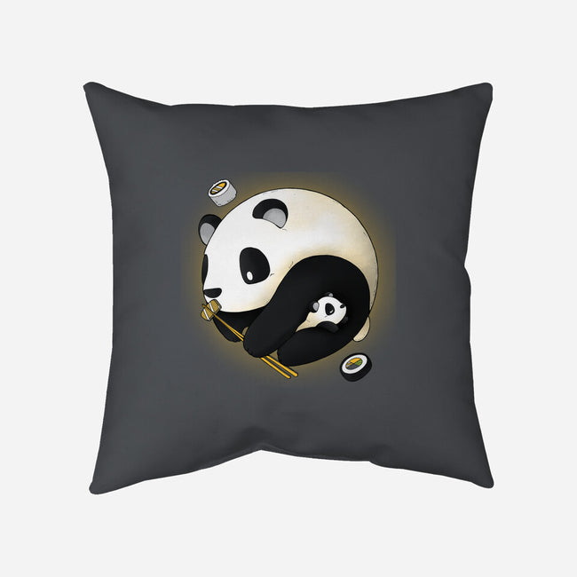Panda Yin Yang-none removable cover w insert throw pillow-Vallina84