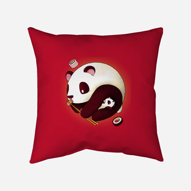Panda Yin Yang-none removable cover w insert throw pillow-Vallina84