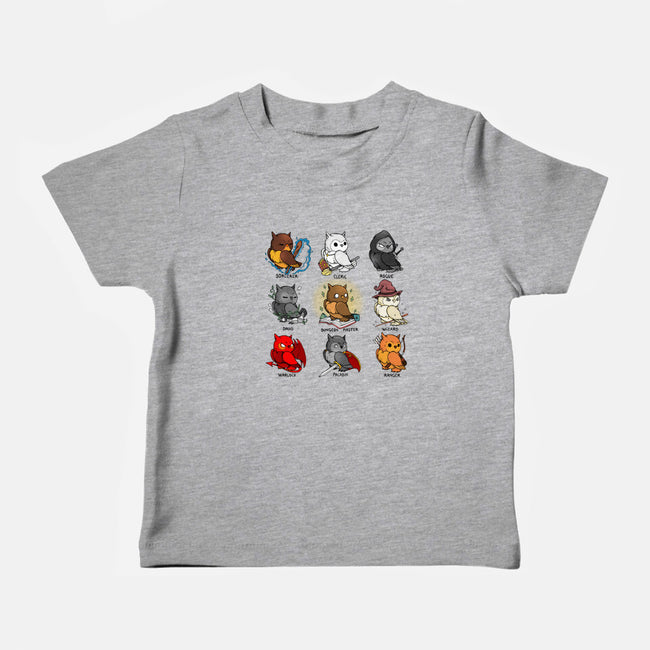 Owl Role Play Game-baby basic tee-Vallina84