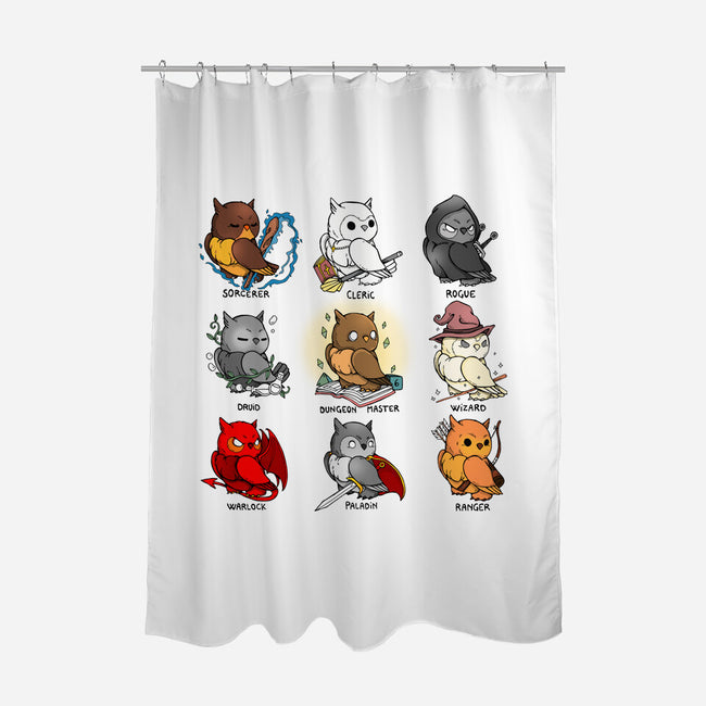 Owl Role Play Game-none polyester shower curtain-Vallina84