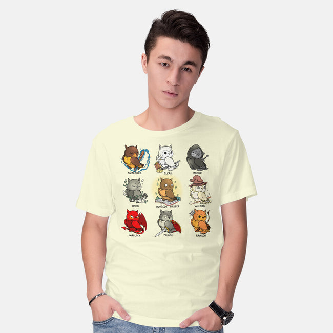 Owl Role Play Game-mens basic tee-Vallina84