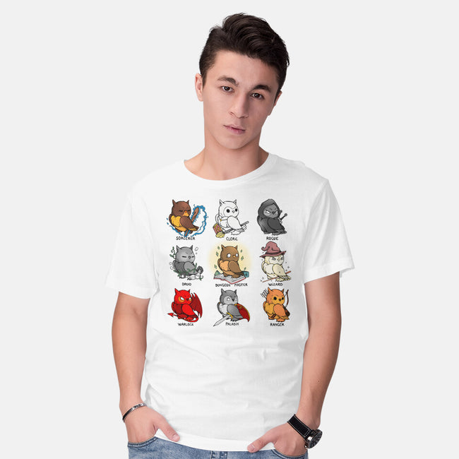 Owl Role Play Game-mens basic tee-Vallina84