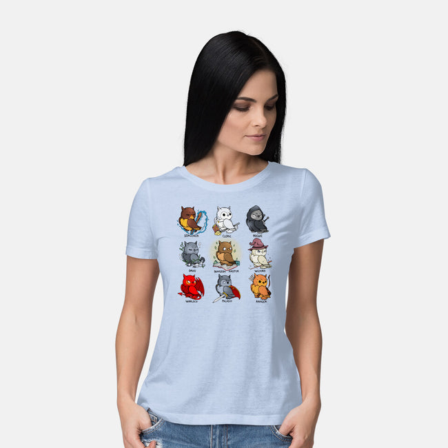 Owl Role Play Game-womens basic tee-Vallina84