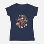 Undead Princesses-womens v-neck tee-momma_gorilla