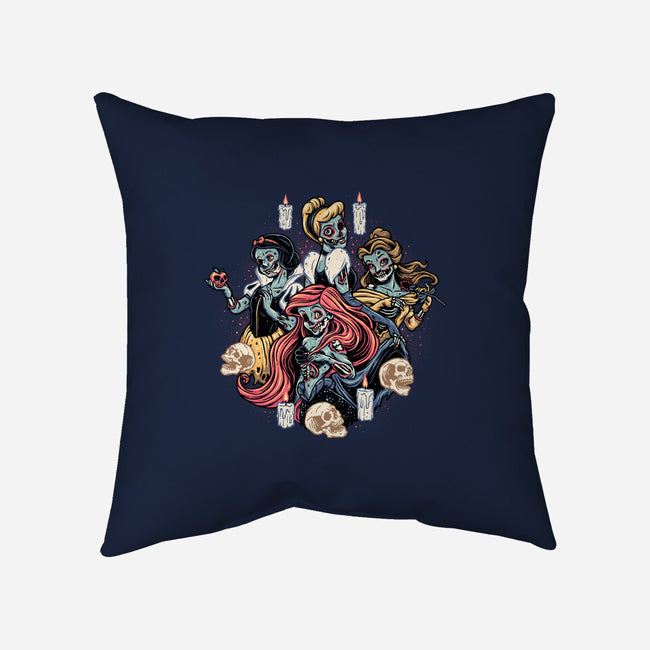 Undead Princesses-none removable cover w insert throw pillow-momma_gorilla