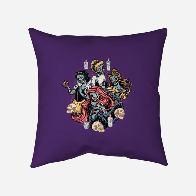 Undead Princesses-none removable cover w insert throw pillow-momma_gorilla
