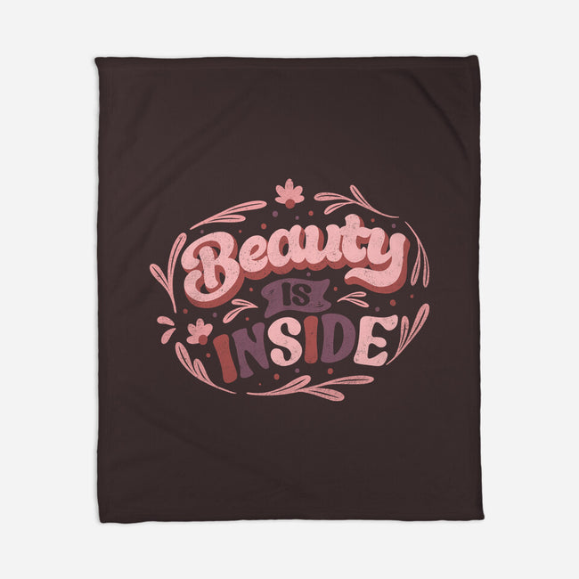 Beauty Is Inside-none fleece blanket-tobefonseca