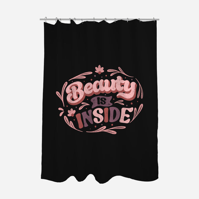 Beauty Is Inside-none polyester shower curtain-tobefonseca