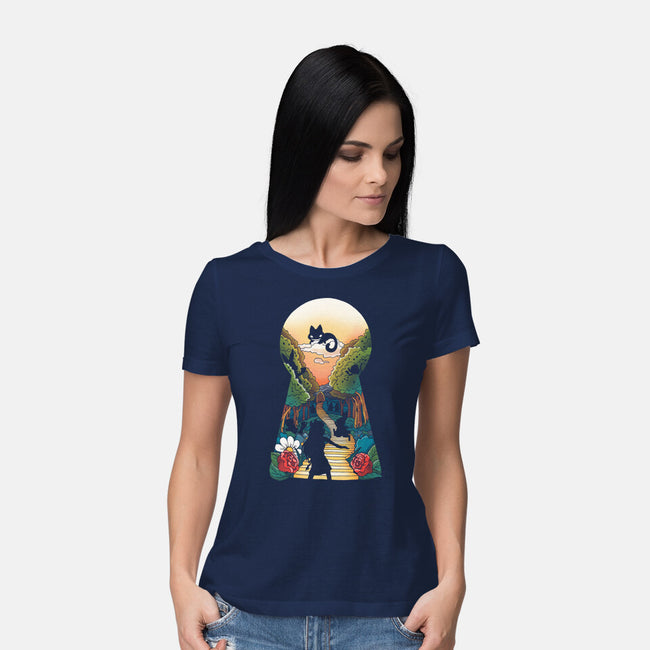 In Wonderland-womens basic tee-Vallina84