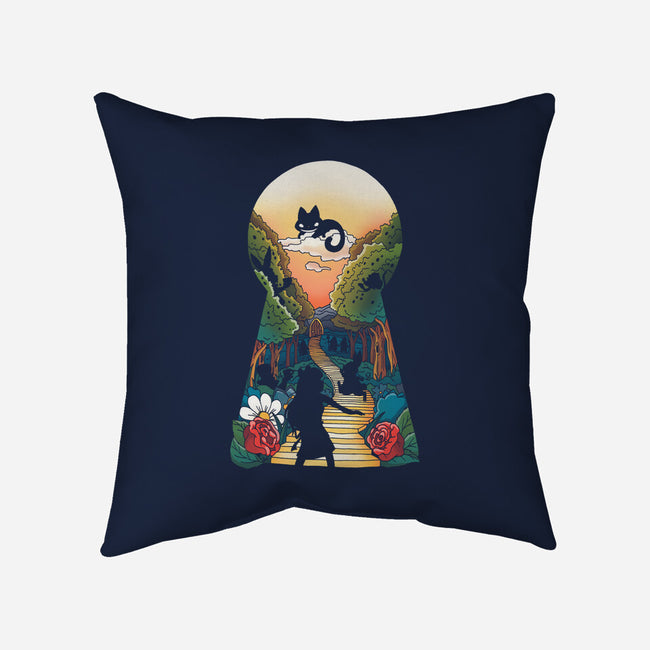 In Wonderland-none removable cover throw pillow-Vallina84
