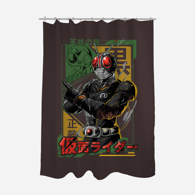 Masked Hero-none polyester shower curtain-Guilherme magno de oliveira