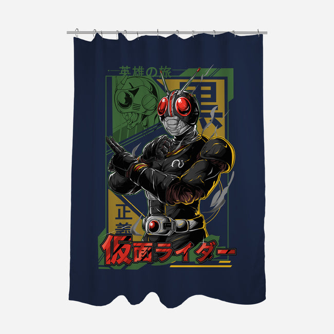 Masked Hero-none polyester shower curtain-Guilherme magno de oliveira