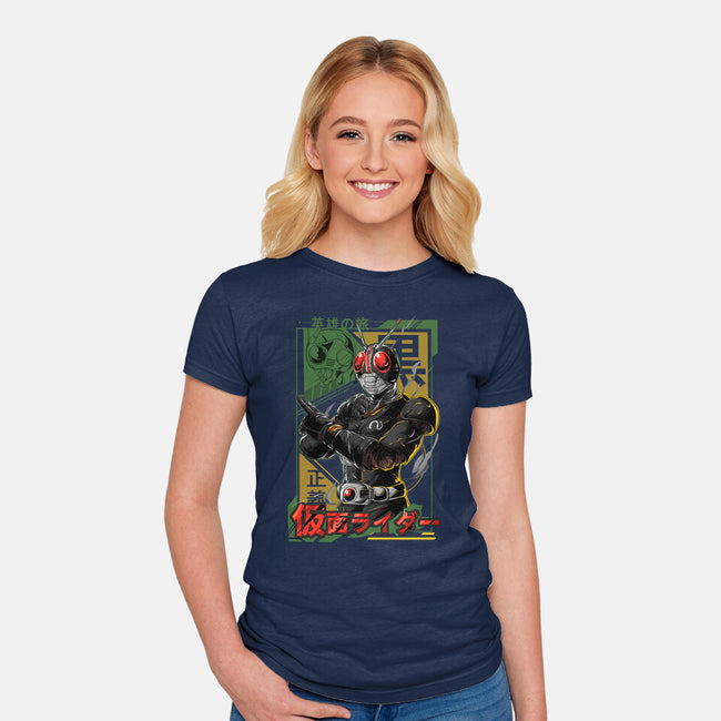 Masked Hero-womens fitted tee-Guilherme magno de oliveira