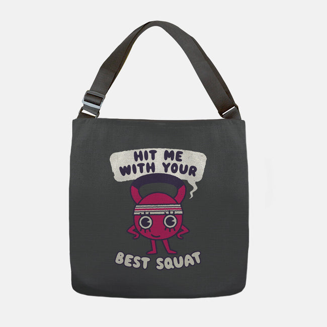 Best Squat Fitness-none adjustable tote bag-Weird & Punderful