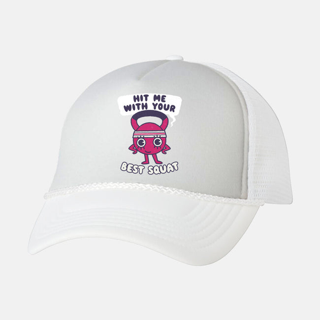 Best Squat Fitness-unisex trucker hat-Weird & Punderful