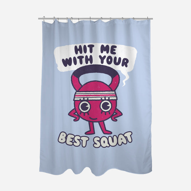 Best Squat Fitness-none polyester shower curtain-Weird & Punderful