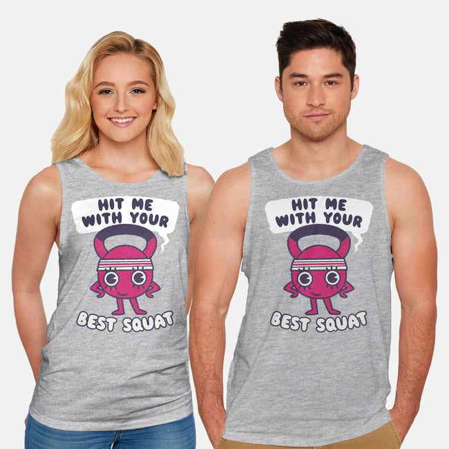 Best Squat Fitness-unisex basic tank-Weird & Punderful