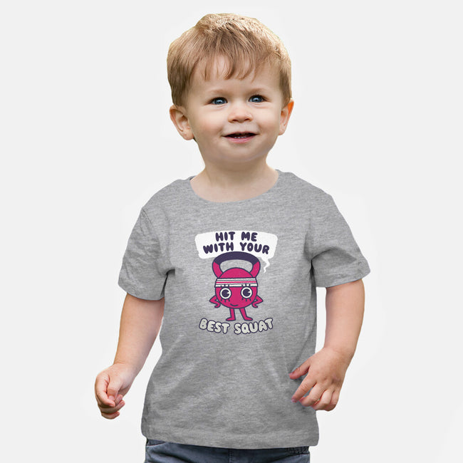 Best Squat Fitness-baby basic tee-Weird & Punderful